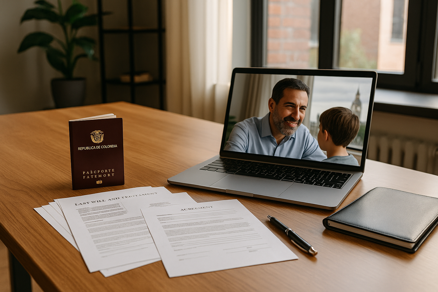 Régimen de visitas para padres que viven fuera de Colombia